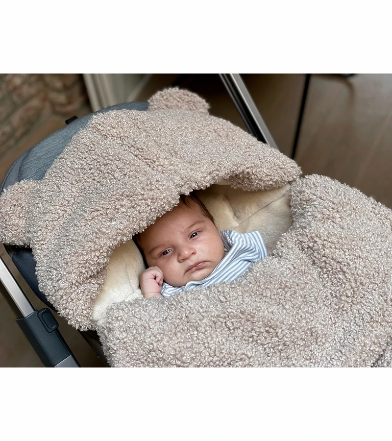 7 A.M. Enfant BebePOD Footmuff - Teddy - Oatmeal Teddy (0-9m) 5 7 A.M. Enfant BebePOD Footmuff - Teddy - Oatmeal Teddy (0-9m) - Image 5