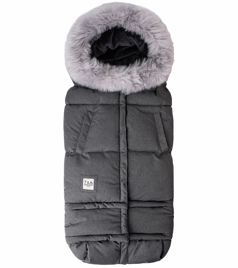 7 A.M. Enfant Blanket 212 Evolution Tundra Footmuff - Heather Grey Dark 1 7 A.M. Enfant Blanket 212 Evolution Tundra Footmuff - Heather Grey Dark