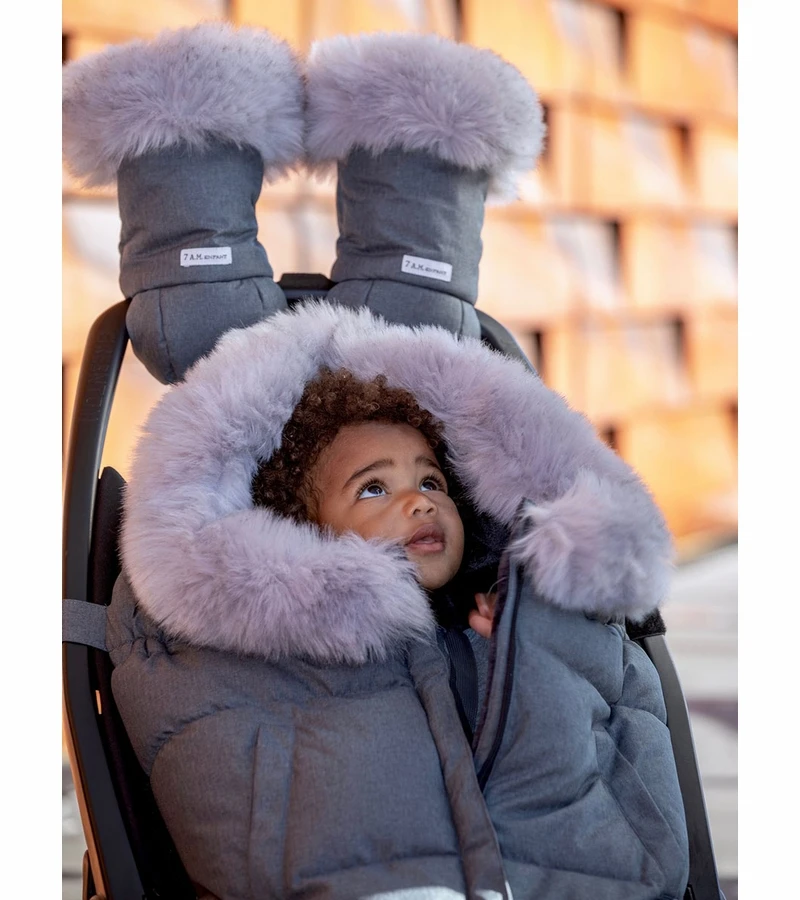 7 A.M. Enfant Blanket 212 Evolution Tundra Footmuff - Heather Grey Dark 2 7 A.M. Enfant Blanket 212 Evolution Tundra Footmuff - Heather Grey Dark - Image 2
