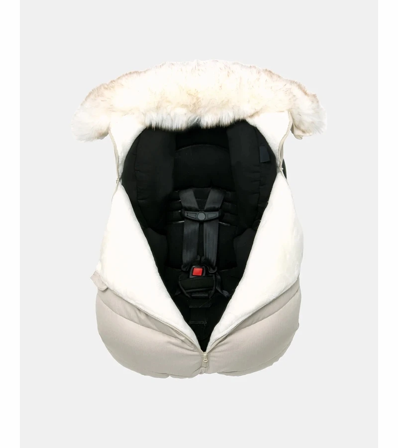 7 A.M. Enfant Car Seat Cocoon Tundra - Heather Beige / White Faux Fur 4 7 A.M. Enfant Car Seat Cocoon Tundra - Heather Beige / White Faux Fur - Image 4