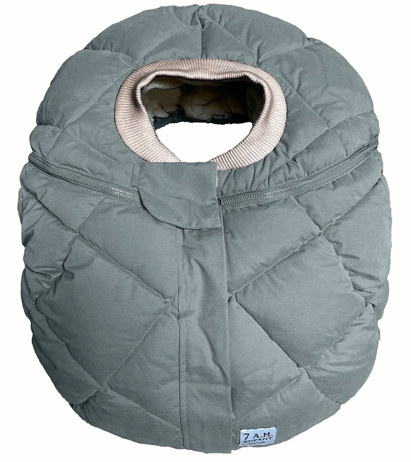 7 A.M. Enfant Cocoon Car Seat Cover - Benji - Mirage Blue Quilted 1 7 A.M. Enfant Cocoon Car Seat Cover - Benji - Mirage Blue Quilted