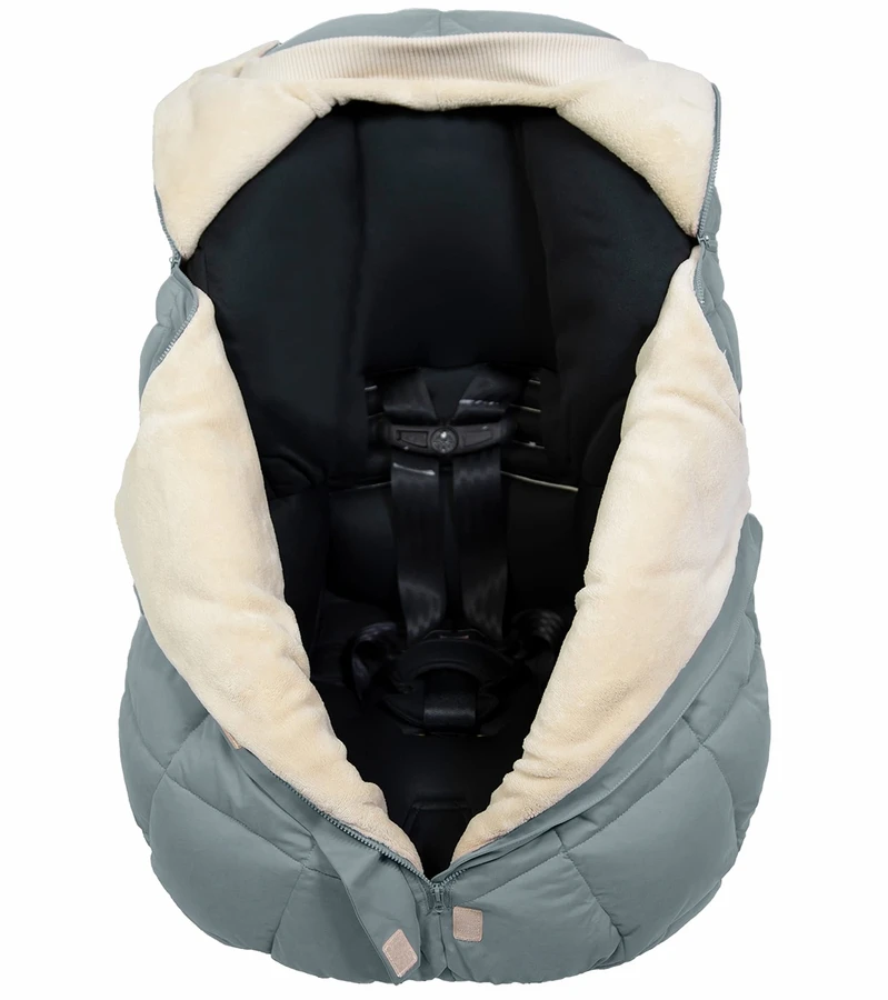 7 A.M. Enfant Cocoon Car Seat Cover - Benji - Mirage Blue Quilted 4 7 A.M. Enfant Cocoon Car Seat Cover - Benji - Mirage Blue Quilted - Image 4
