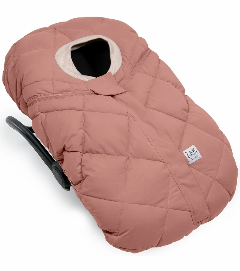 7 A.M. Enfant Cocoon Car Seat Cover - Benji - Rose Dawn Quilted 2 7 A.M. Enfant Cocoon Car Seat Cover - Benji - Rose Dawn Quilted - Image 2