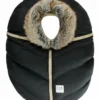 7 A.M. Enfant Cocoon Car Seat Cover - Black Faux Fur