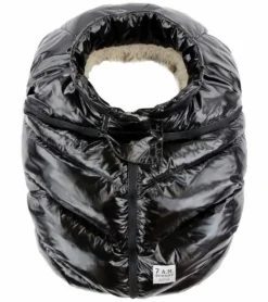 7 A.M. Enfant Cocoon Car Seat Cover - Black Polar
