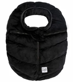 7 A.M. Enfant Cocoon Car Seat Cover - Black Velour