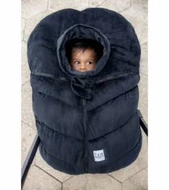 7 A.M. Enfant Cocoon Car Seat Cover - Black Velour -Britax || Graco || Maxi-Cosi Shop 7 a m enfant cocoon car seat cover black velour 80
