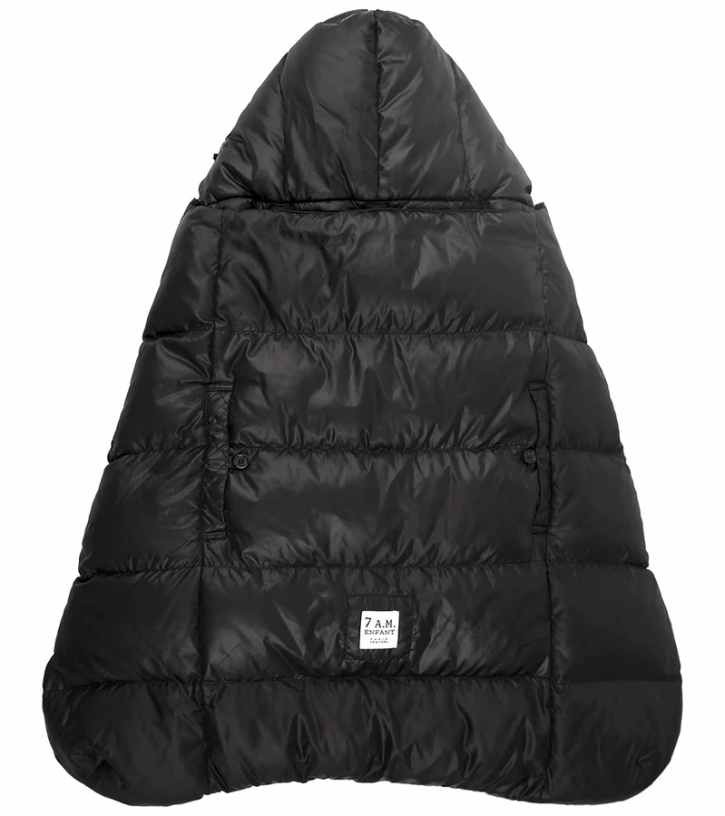 7 A.M. Enfant K Poncho Carrier Cover Heavyweight - Black (0-3T) 1 7 A.M. Enfant K Poncho Carrier Cover Heavyweight - Black (0-3T)
