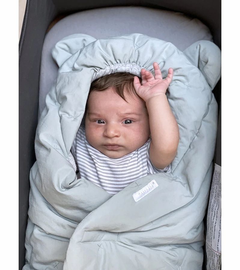 7 A.M. Enfant Nido Bebe Airy Infant Wrap - Brush Beige (0-6m) 7 7 A.M. Enfant Nido Bebe Airy Infant Wrap - Brush Beige (0-6m) - Image 7