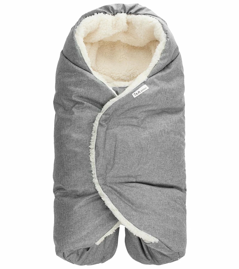 7 A.M. Enfant Nido Cloud Heavyweight Infant Wrap - Core - Heather Grey (0-6m) 1 7 A.M. Enfant Nido Cloud Heavyweight Infant Wrap - Core - Heather Grey (0-6m)