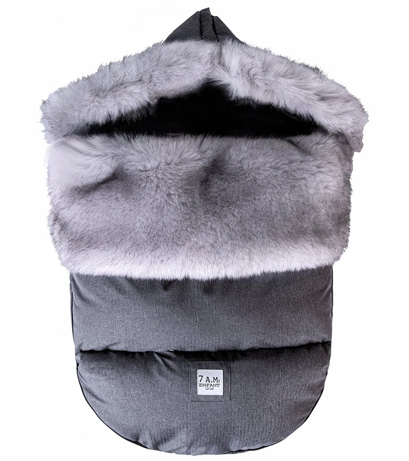 7 A.M. Enfant Plushpod Footmuff - Tundra - Heather Grey Dark - Arctic Faux Fur (18m-3T) 1 7 A.M. Enfant Plushpod Footmuff - Tundra - Heather Grey Dark - Arctic Faux Fur (18m-3T)
