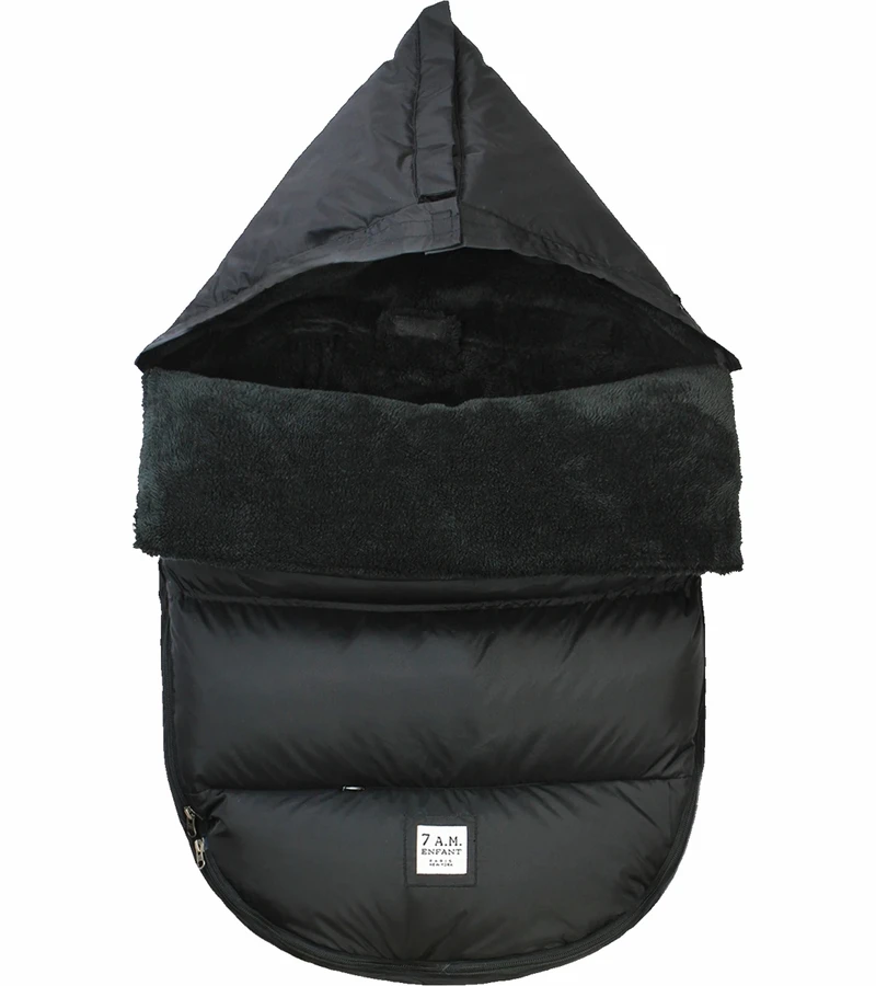7 A.M. Enfant POD Footmuff, Medium/Large (18M-3T) - Black Plush 1 7 A.M. Enfant POD Footmuff, Medium/Large (18M-3T) - Black Plush