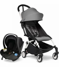 Babyzen YOYO2 6+ & Clek Liingo Travel System - White /Grey
