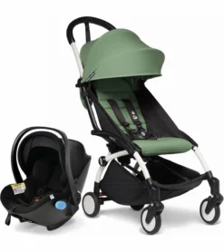 Babyzen YOYO2 6+ & Clek Liingo Travel System - White / Peppermint