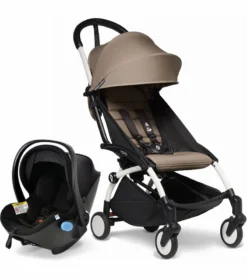 Babyzen YOYO2 6+ & Clek Liingo Travel System - White / Taupe