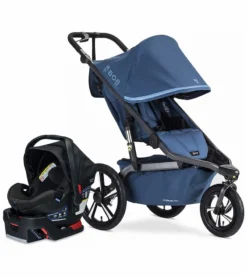 BOB Alterrain Pro Single Jogging Stroller + Britax B-Safe Ultra Gen1 Infant Car Seat Travel System Bundle - Blue/Midnight
