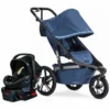 BOB Alterrain Pro Single Jogging Stroller + Britax B-Safe Ultra Gen1 Infant Car Seat Travel System Bundle - Blue/StayClean Gray