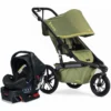 BOB Alterrain Pro Single Jogging Stroller + Britax B-Safe Ultra Gen1 Infant Car Seat Travel System Bundle - Olive/Midnight