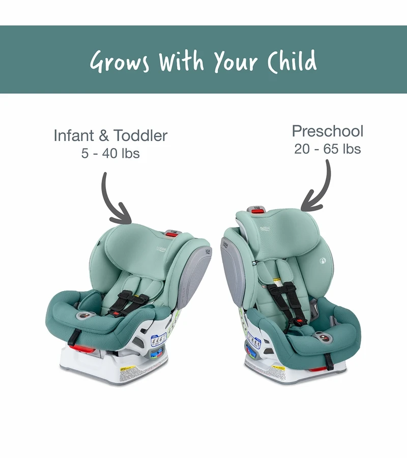 Britax Advocate ClickTight Convertible Car Seat - Green Ombre (SafeWash) 4 Britax Advocate ClickTight Convertible Car Seat - Green Ombre (SafeWash) - Image 4