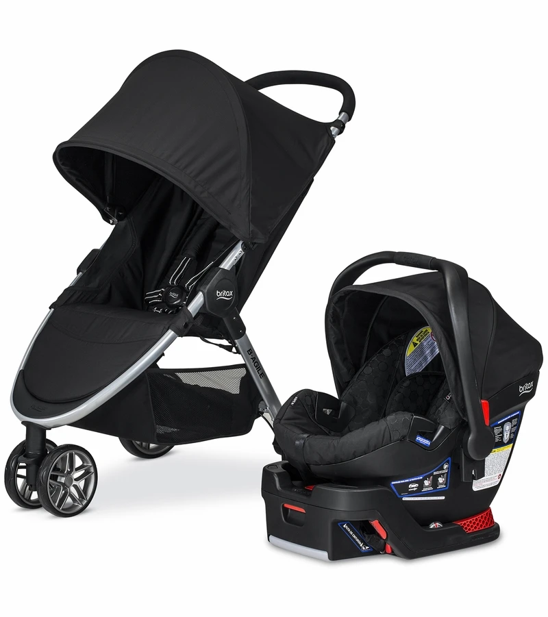 Britax B-Agile 3 & B-Safe 35 Travel System - Black 1 Britax B-Agile 3 & B-Safe 35 Travel System - Black