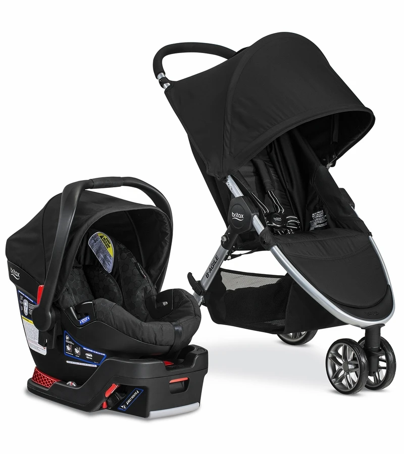 Britax B-Agile 3 & B-Safe 35 Travel System - Black 2 Britax B-Agile 3 & B-Safe 35 Travel System - Black - Image 2