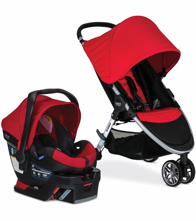 Britax B-Agile 3 & B-Safe 35 Travel System - Red 2 Britax B-Agile 3 & B-Safe 35 Travel System - Red - Image 2
