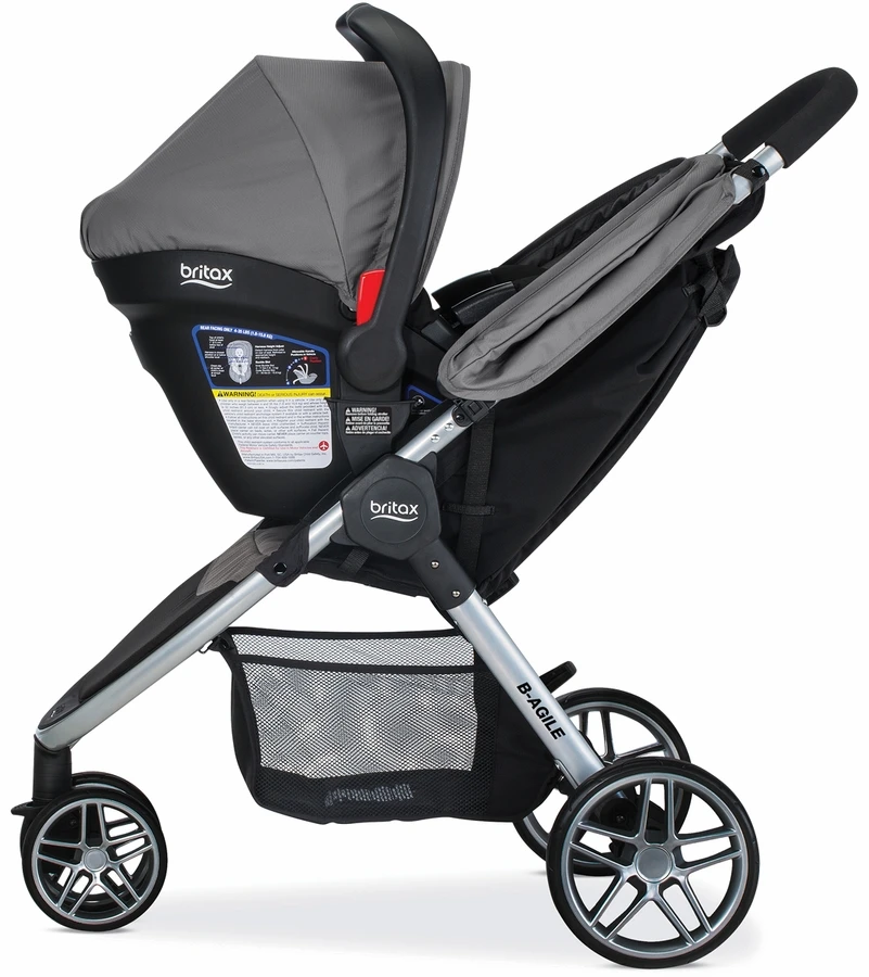 Britax B-Agile 3 & B-Safe 35 Travel System - Steel 4 Britax B-Agile 3 & B-Safe 35 Travel System - Steel - Image 4