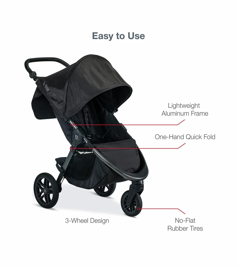 Britax B-Free & B-Safe Gen2 FlexFit Travel System - Midnight 3 Britax B-Free & B-Safe Gen2 FlexFit Travel System - Midnight - Image 3