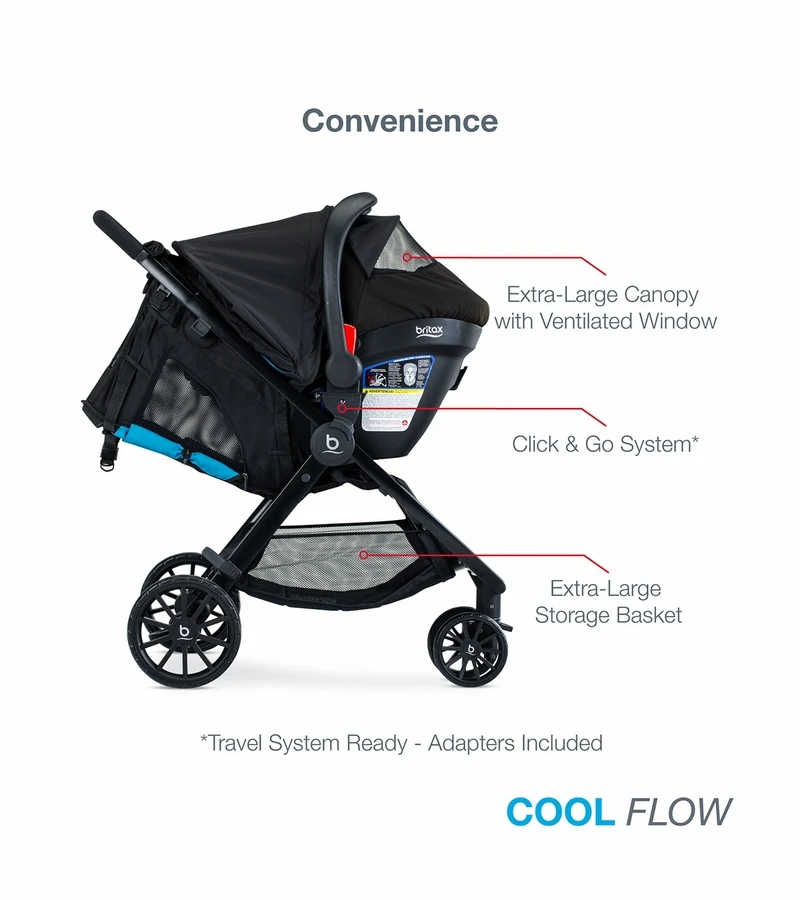 Britax B-Lively & B-Safe Gen2 FlexFit Travel System - Cool Flow Teal 1 Britax B-Lively & B-Safe Gen2 FlexFit Travel System - Cool Flow Teal