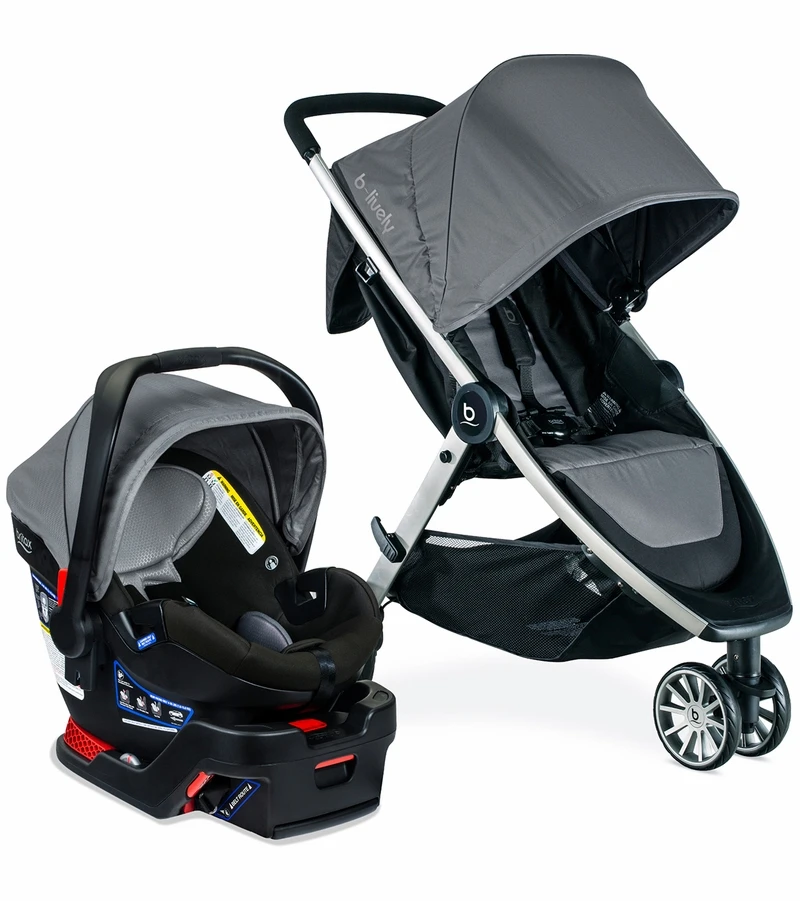 Britax B-Lively & B-Safe Gen2 FlexFit Travel System - Fog (SafeWash) 1 Britax B-Lively & B-Safe Gen2 FlexFit Travel System - Fog (SafeWash)