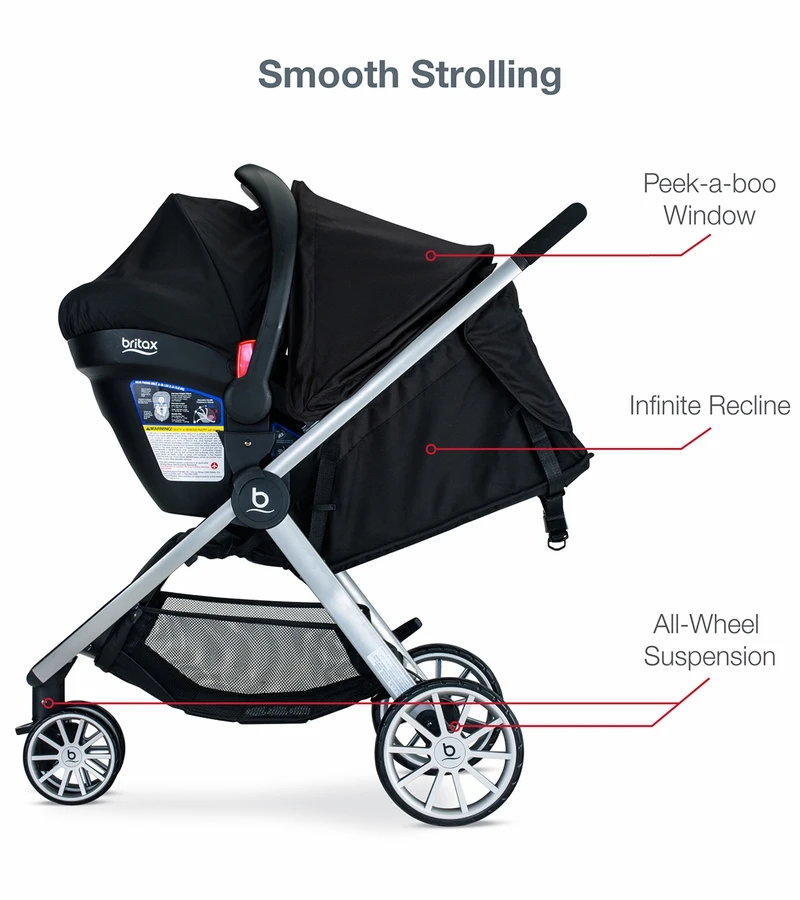 Britax B-Lively & B-Safe Gen2 Travel System - Eclipse Black SafeWash 6 Britax B-Lively & B-Safe Gen2 Travel System - Eclipse Black SafeWash - Image 6