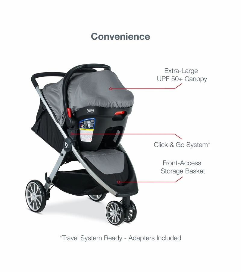 Britax B-Lively & B-Safe Gen2 Travel System - Greystone (SafeWash) 4 Britax B-Lively & B-Safe Gen2 Travel System - Greystone (SafeWash) - Image 4