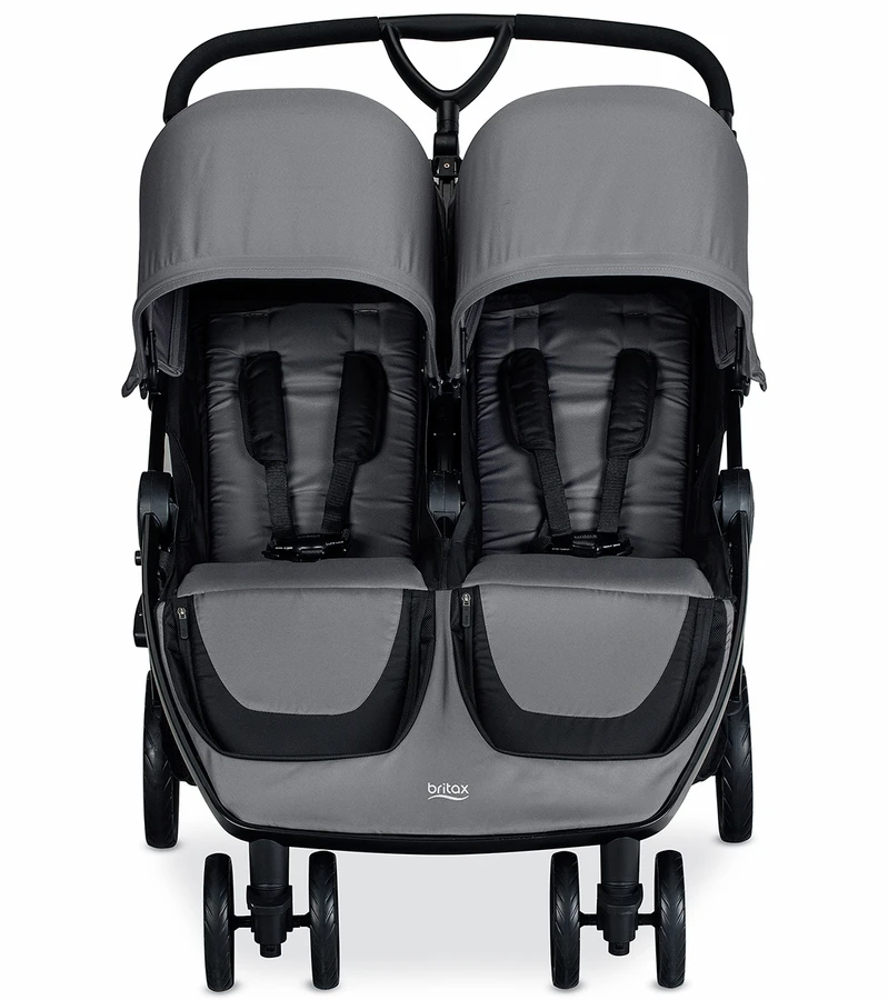 Britax B-Lively Double Stroller + B-Safe Gen2 Travel System - Dove / Black 2 Britax B-Lively Double Stroller + B-Safe Gen2 Travel System - Dove / Black - Image 2