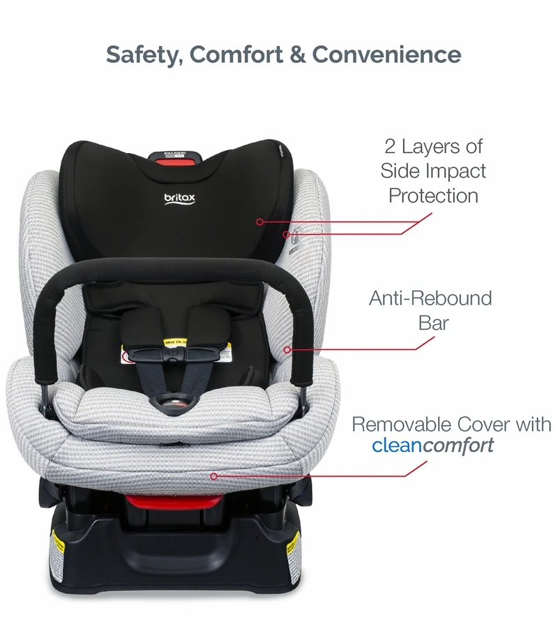 Britax Boulevard ClickTight Anti-Rebound Bar Convertible Car Seat - Clean Comfort 3 Britax Boulevard ClickTight Anti-Rebound Bar Convertible Car Seat - Clean Comfort - Image 3
