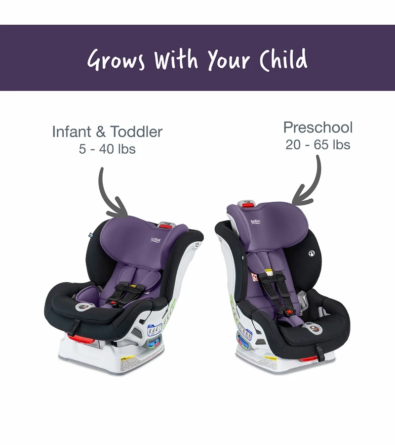 Britax Boulevard ClickTight Convertible Car Seat - Purple Contour (SafeWash) 4 Britax Boulevard ClickTight Convertible Car Seat - Purple Contour (SafeWash) - Image 4