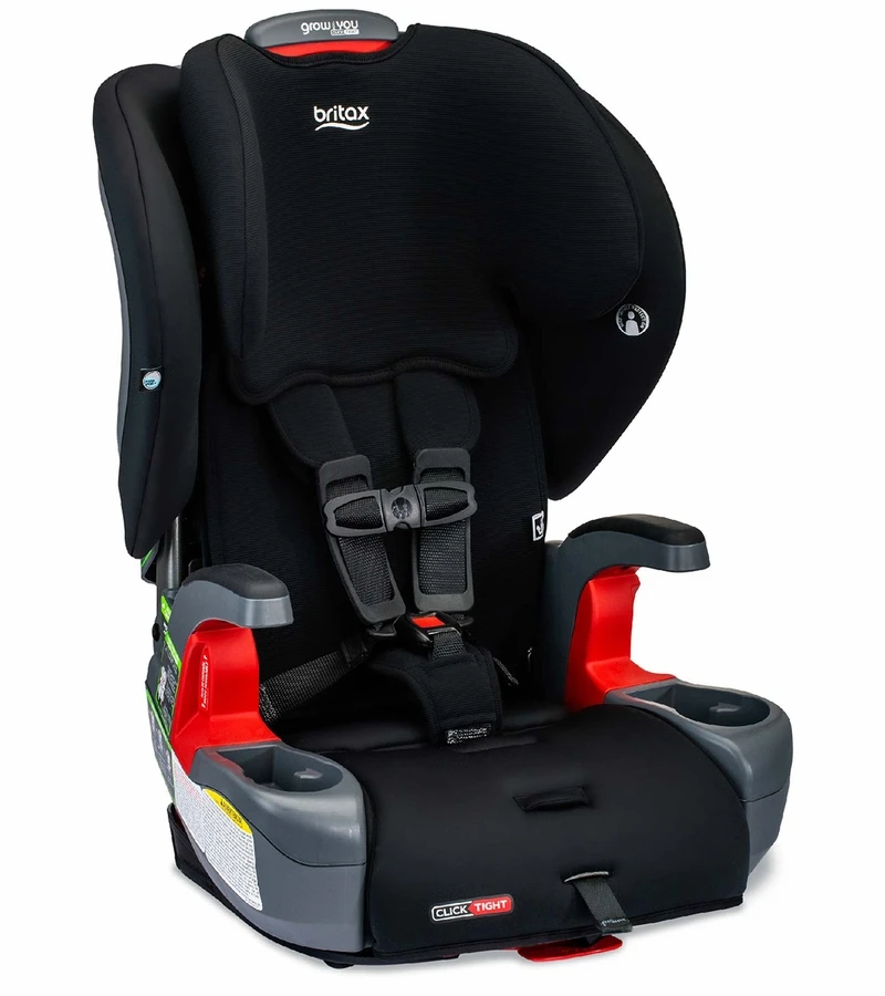 Britax Grow With You ClickTight Harness Booster Car Seat - Black Contour 1 Britax Grow With You ClickTight Harness Booster Car Seat - Black Contour