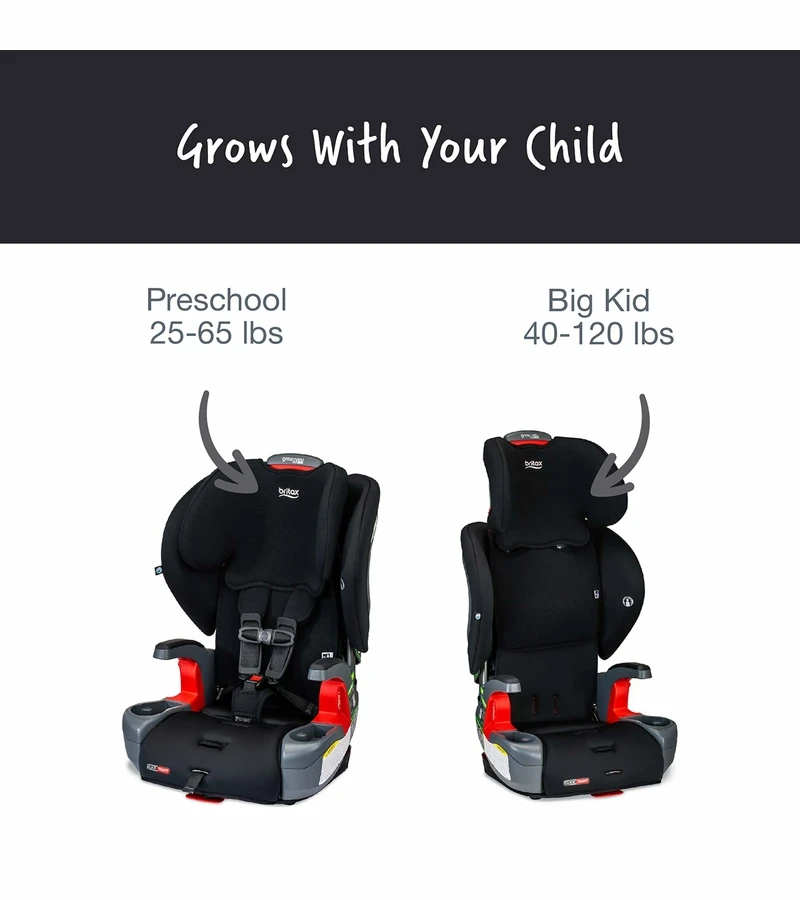 Britax Grow With You ClickTight Harness Booster Car Seat - Black Contour 2 Britax Grow With You ClickTight Harness Booster Car Seat - Black Contour - Image 2