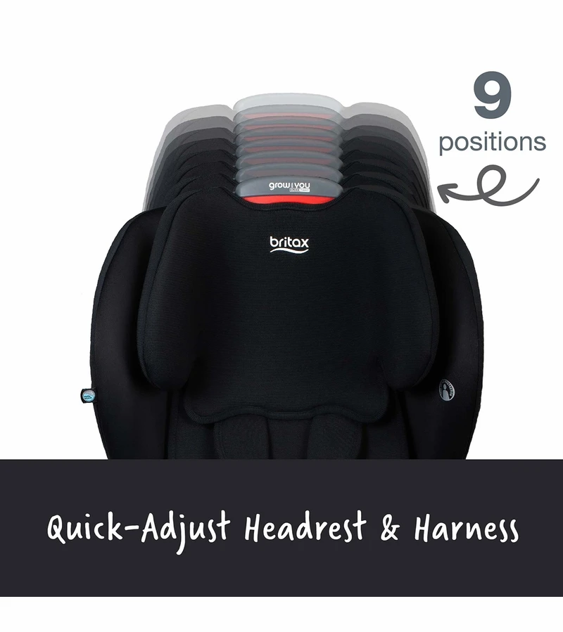 Britax Grow With You ClickTight Harness Booster Car Seat - Black Contour 5 Britax Grow With You ClickTight Harness Booster Car Seat - Black Contour - Image 5