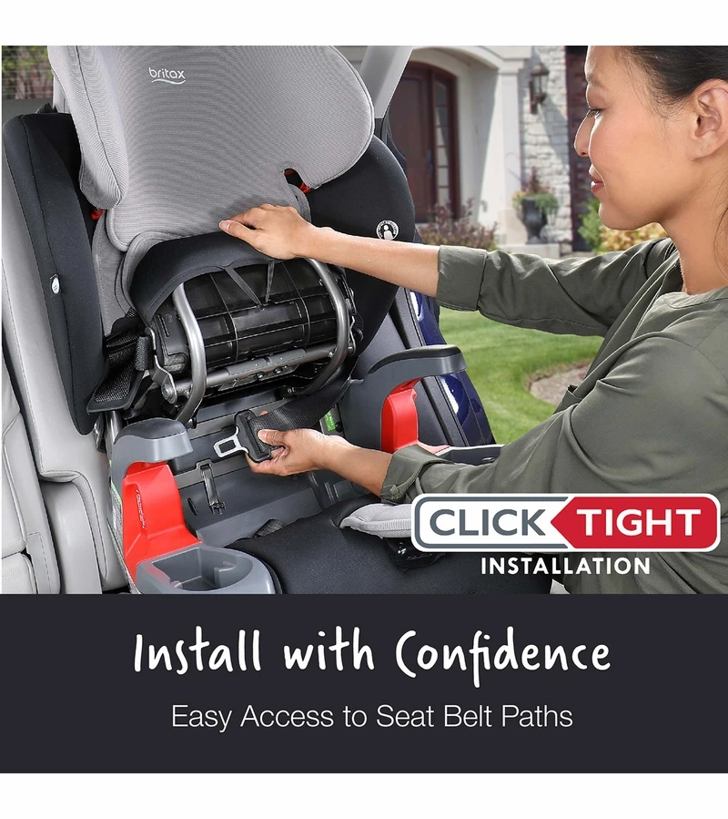 Britax Grow With You ClickTight Harness Booster Car Seat - Black Contour 6 Britax Grow With You ClickTight Harness Booster Car Seat - Black Contour - Image 6