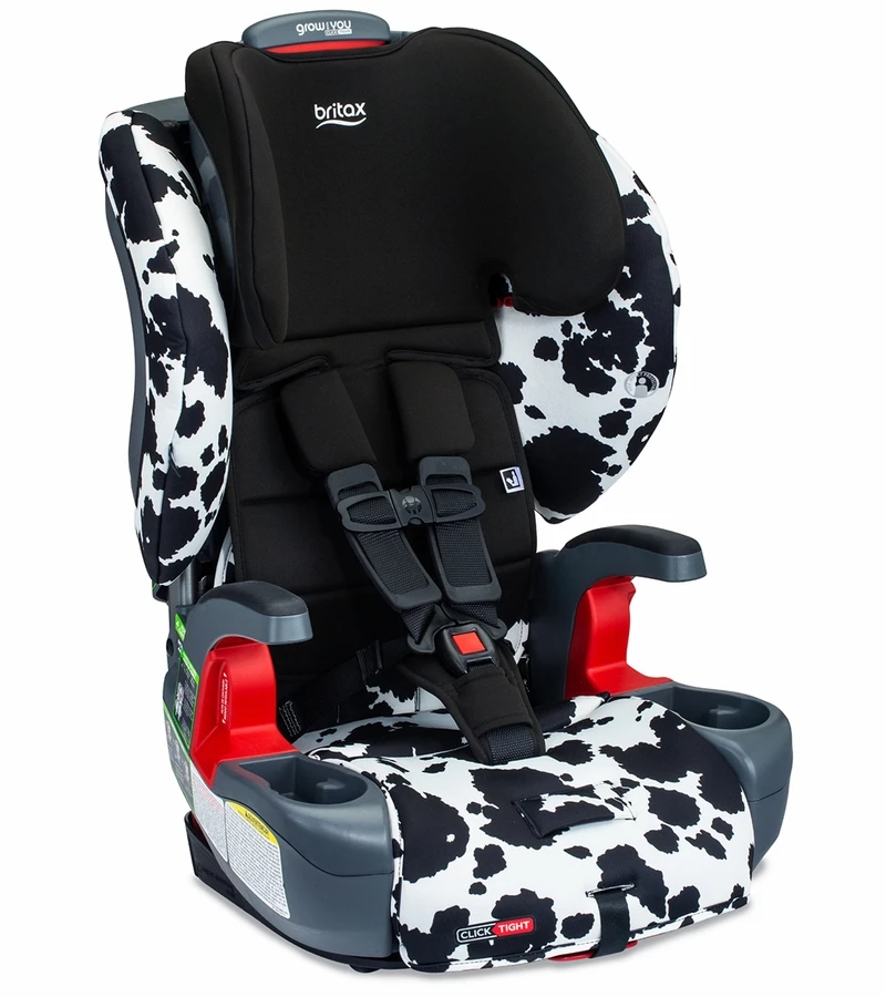 Britax Grow With You ClickTight Harness Booster Car Seat - Cowmooflage (Safewash) 1 Britax Grow With You ClickTight Harness Booster Car Seat - Cowmooflage (Safewash)