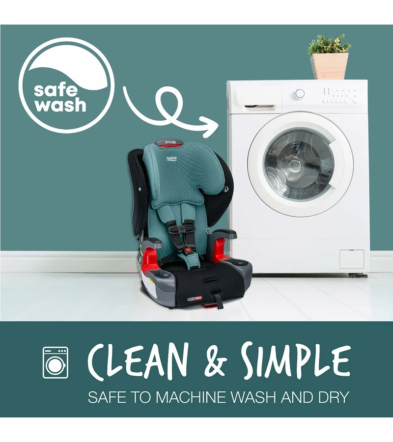 Britax Grow With You ClickTight Harness Booster Car Seat - Green Contour 4 Britax Grow With You ClickTight Harness Booster Car Seat - Green Contour - Image 4