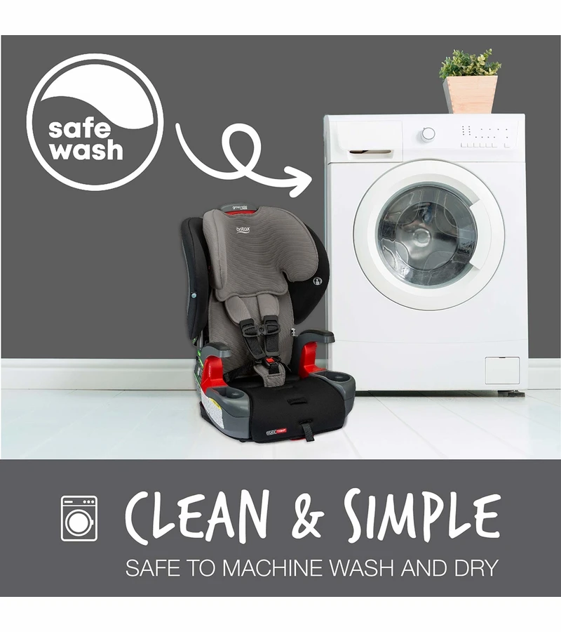 Britax Grow With You ClickTight Harness Booster Car Seat - Grey Contour 4 Britax Grow With You ClickTight Harness Booster Car Seat - Grey Contour - Image 4