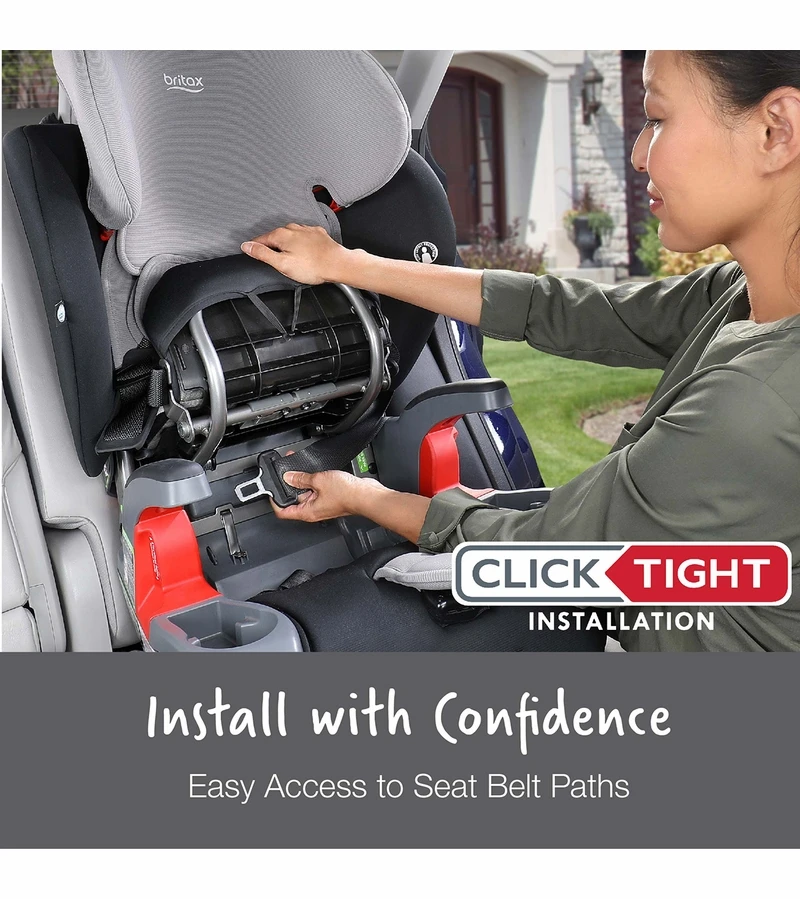 Britax Grow With You ClickTight Harness Booster Car Seat - Grey Contour 6 Britax Grow With You ClickTight Harness Booster Car Seat - Grey Contour - Image 6
