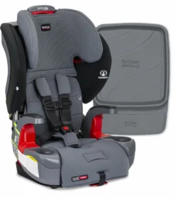 Britax Grow With You ClickTight Harness Booster Car Seat + Vehicle Seat Protector - Otto SafeWash (Albee Exclusive)
