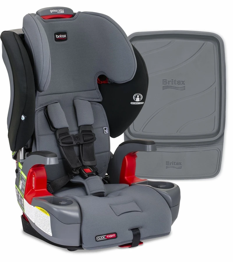 Britax Grow With You ClickTight Harness Booster Car Seat + Vehicle Seat Protector - Otto SafeWash (Albee Exclusive) 1 Britax Grow With You ClickTight Harness Booster Car Seat + Vehicle Seat Protector - Otto SafeWash (Albee Exclusive)