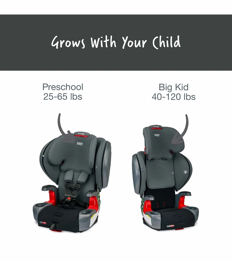 Britax Grow With You ClickTight Plus Harness Booster Car Seat - Black Ombre 2 Britax Grow With You ClickTight Plus Harness Booster Car Seat - Black Ombre - Image 2
