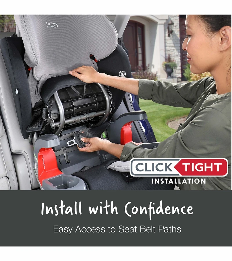 Britax Grow With You ClickTight Plus Harness Booster Car Seat - Black Ombre 6 Britax Grow With You ClickTight Plus Harness Booster Car Seat - Black Ombre - Image 6