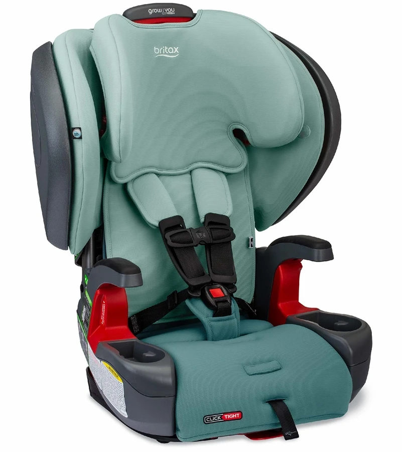 Britax Grow With You ClickTight Plus Harness Booster Car Seat - Green Ombre 1 Britax Grow With You ClickTight Plus Harness Booster Car Seat - Green Ombre