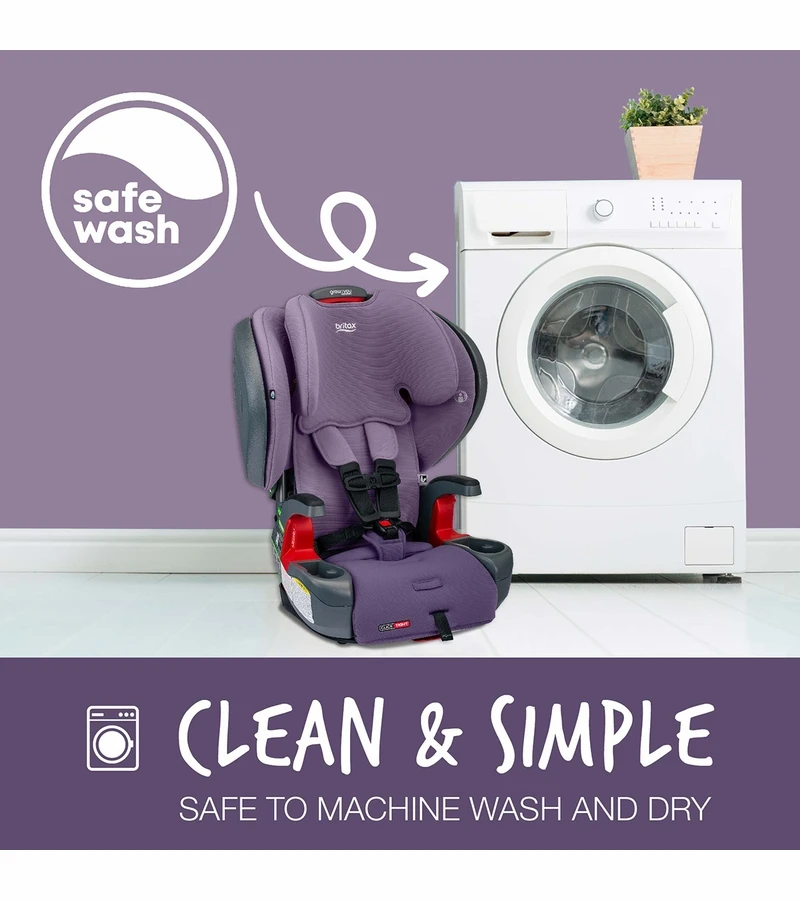 Britax Grow With You ClickTight Plus Harness Booster Car Seat - Purple Ombre 4 Britax Grow With You ClickTight Plus Harness Booster Car Seat - Purple Ombre - Image 4