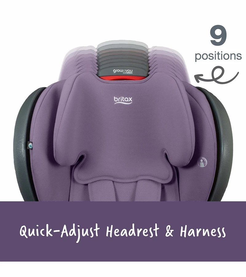 Britax Grow With You ClickTight Plus Harness Booster Car Seat - Purple Ombre 5 Britax Grow With You ClickTight Plus Harness Booster Car Seat - Purple Ombre - Image 5